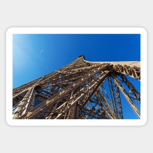 Eiffel Tower in Paris against clear blue sky Sticker